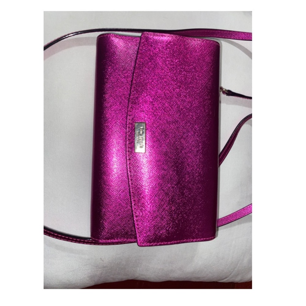 KATE SPADE Crossbody Convertible Bag Pink Metallic